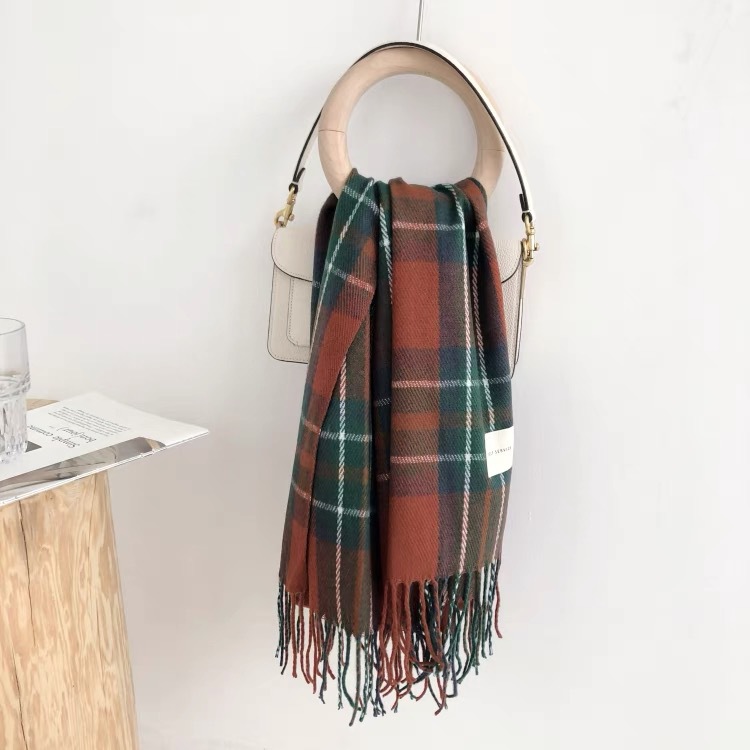 Scarves & Wraps | Womens Tartan Boucle Scarf Accessories Scarves & Wraps