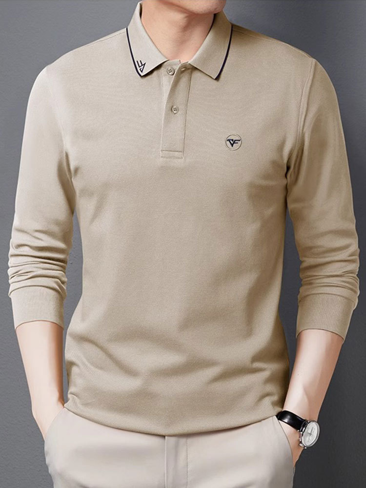 Sweaters & Knitwear | Mens Nocton Knitted Long-Sleeved Polo Shirt Clothing Mens