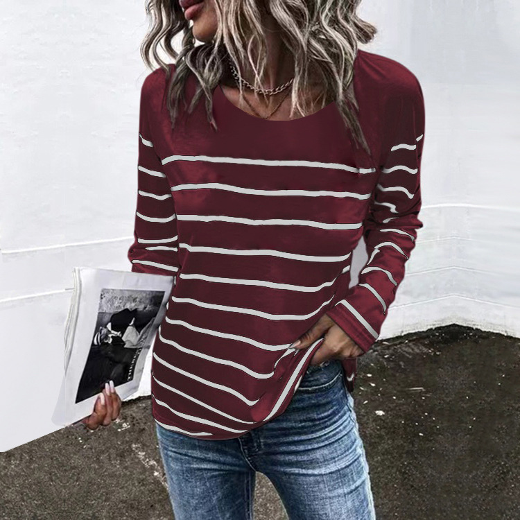 Tops | Womens Bradley Striped Long-Sleeved T-Shirt Clothing Tops